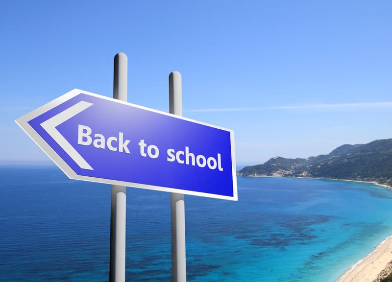 Back to school sign